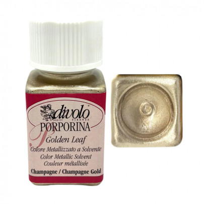 Позолота жидкая Golden Leaf Porporine, №008 Champagne, 50 мл, Divolo