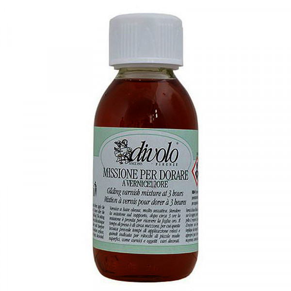 Клей для позолоты на лаковой основе Missione a Vernice 12h (12-часовой), 125 мл, Divolo