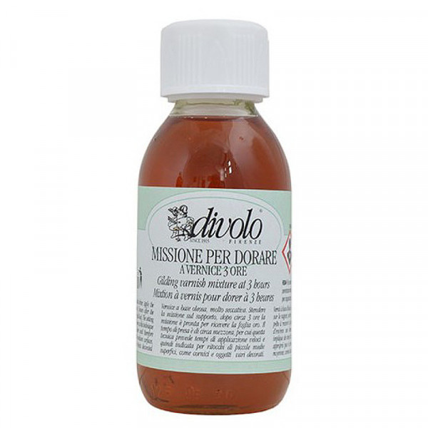 Клей для позолоти на лаковій основi Missione a Vernice 3h (3-годинний), 125 мл, Divolo