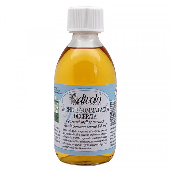 Шелак рідкий очищений Dewaxed Shellac, прозорий, 250 мл, Divolo