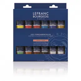 Набір акрилових фарб Lefranc Fine Acrylic Colours Set, 12 кольорів по 20 мл