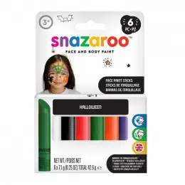 Набір олівців для аквагриму "Halloween", 6 кольорів Snazaroo