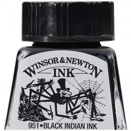 Туш художня Drawing Inks, №030 Black Indian Ink, Winsor&Newton