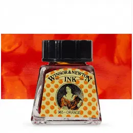 Тушь художественная Drawing Inks, №449 Orange, Winsor&Newton