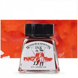 Тушь художественная Drawing Inks, №601 Vermilion, Winsor&Newton