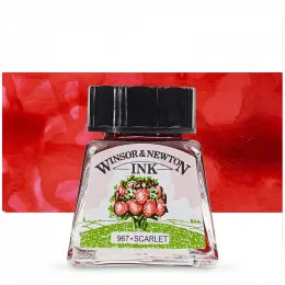 Тушь художественная Drawing Inks, №601 Scarlet, Winsor&Newton