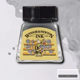 Тушь художественная Drawing Inks, №617 Silver, Winsor&Newton