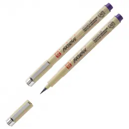 Лінер-пензель фіолетовий, Sakura PIGMA Brush