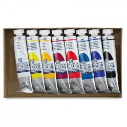 Набір гуашевих фарб Extra Fine Quality, 8 кольорів, туби об’ємом по 20 мл, Royal Talens