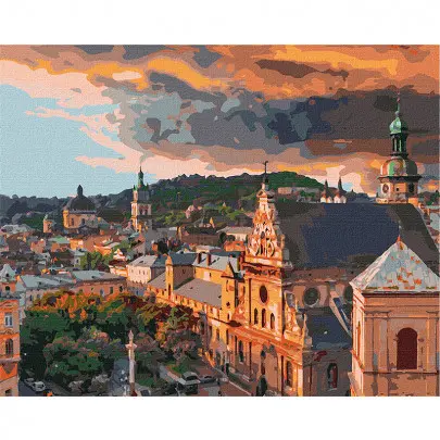 Картина по номерам "Уютный Львов" 40*50 см, Ideyka