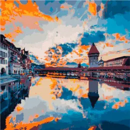 Картина по номерам Ideyka "Любимая Швейцария" 50*50 см Картина по номерам Ideyka "Любимая Швейцария" 50*50 см