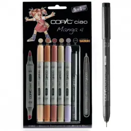 Набір спиртових маркерів Copic Ciao Set "5+1 Manga №4", 6 шт