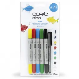 Набір спиртових маркерів Copic Ciao Set "5+1 Brights", 6 шт