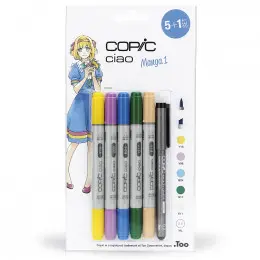 Набір спиртових маркерів Copic Ciao Set "5+1 Manga №1", 6 шт