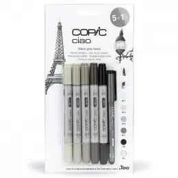 Набір спиртових маркерів Copic Ciao Set "5+1 Warm gray tones", 6 шт