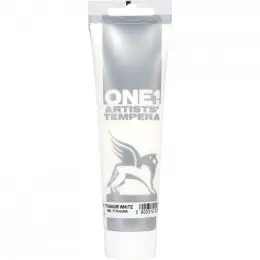 Темперна фарба Renesans ONE, 100 МЛ, №1, БІЛИЛА ТИТАНОВІ
