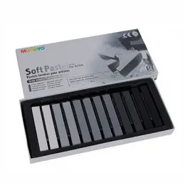 Набір м'якої пастелі "Сірий", 12 шт