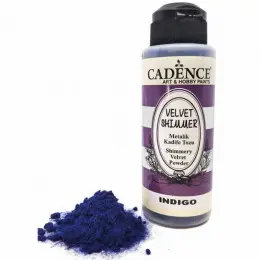 Пудра бархатная перламутровая (флок) Cadence Velvet Powder Shimmer, 120 мл, (Indigo) Индиго