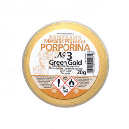 Металічний пігмент №3 Зелене золото, 20г, Renesans