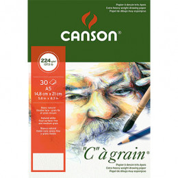 Альбом (блок) паперу для нарисів Canson C a Grain А4 21*29,7 см, 224 г/м2, 30 аркушів