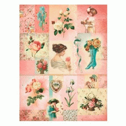 №08 Декупажная карта на рисовой бумаге Cadence Rice Paper Decoupage, А4 №08 Декупажная карта на рисовой бумаге Cadence Rice Paper Decoupage, А4
