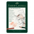 Набор художественный Pitt Monochrome Set, металлическая коробка, 12 предметов