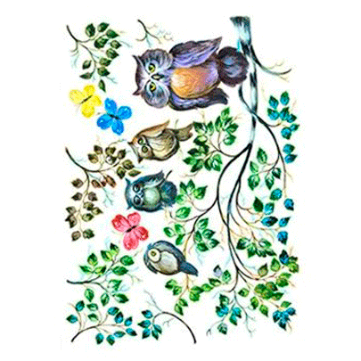 №118 Декупажная карта на рисовой бумаге Cadence Rice Paper Decoupage, А4