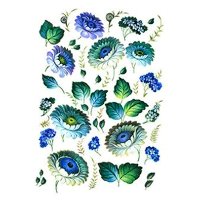 №123 Декупажная карта на рисовой бумаге Cadence Rice Paper Decoupage, А4