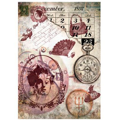 №143 Декупажная карта на рисовой бумаге Cadence Rice Paper Decoupage, А4