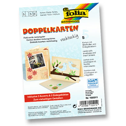 Заготовка для открытки прямоугольная, 10,8х15,5см/ - #35 Синий