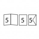 Заготовка для открытки прямоугольная, 10,8х15,5см/ - #35 Синий