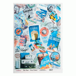 №190 Декупажна карта на рисовому папері Cadence Rice Paper Decoupage, А4