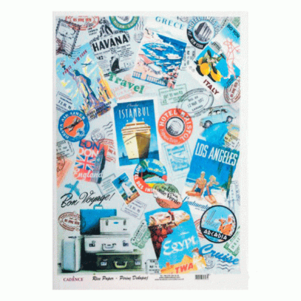 №190 Декупажна карта на рисовому папері Cadence Rice Paper Decoupage, А4