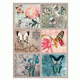 №198 Декупажная карта на рисовой бумаге Cadence Rice Paper Decoupage, А3