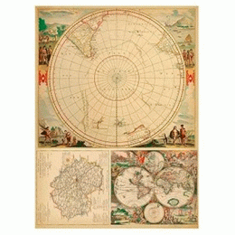 №214 Декупажная карта на рисовой бумаге Cadence Rice Paper Decoupage, А3