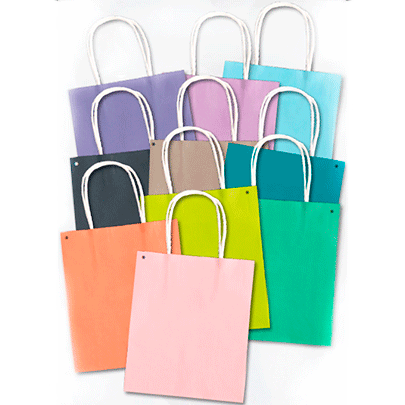 Бумажный крафт пакет Folia Paper Bags, цветные