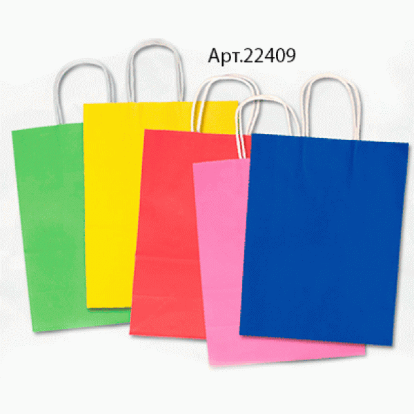 Паперовий крафт пакет Folia Paper Bags, яскраві