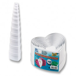 Набір білих коробок для декору "Серце" 12 шт