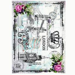 №351 Декупажная карта на рисовой бумаге Cadence Rice Paper Decoupage, А3