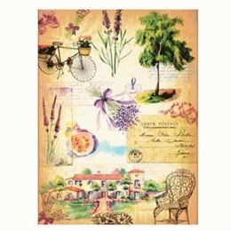 №36 Декупажная карта на рисовой бумаге Cadence Rice Paper Decoupage, А3
