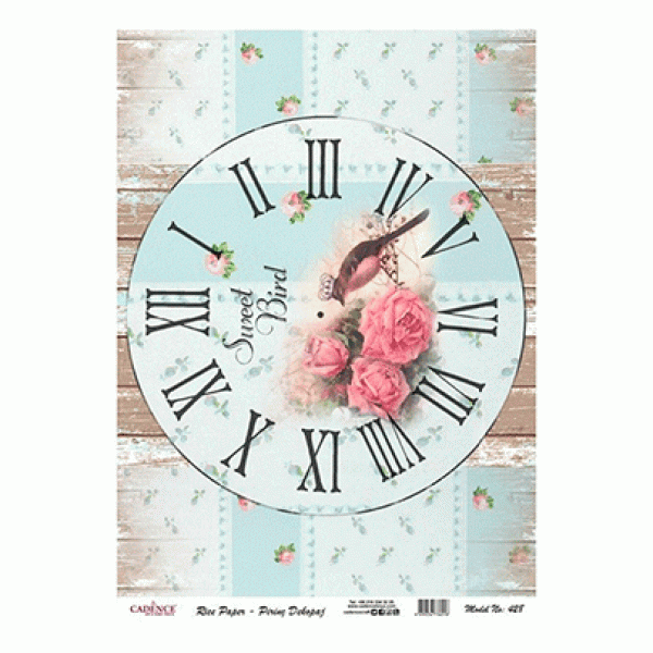 №428 Декупажная карта на рисовой бумаге Cadence Rice Paper Decoupage, А3