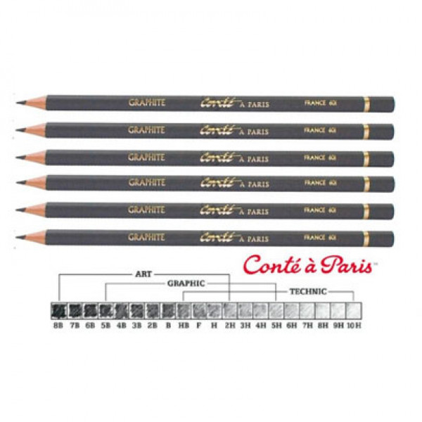 Карандаш чернографитный Conte Black lead pencil, Graphite, H