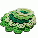 Набор висичок с фетра для декорирования Felt Frames  150 гр., 6 шт./ - зеленые оттенки