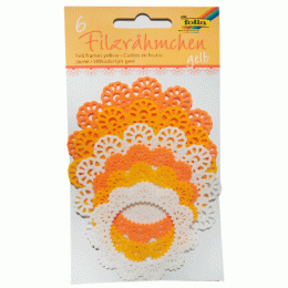 Набор высичок из фетра для декорирования Felt Frames желтые оттенки 6 шт.