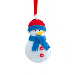 Набір з фетру для пошиття міні фігурки, Folia "Mini felt sewing sets", Сніговик