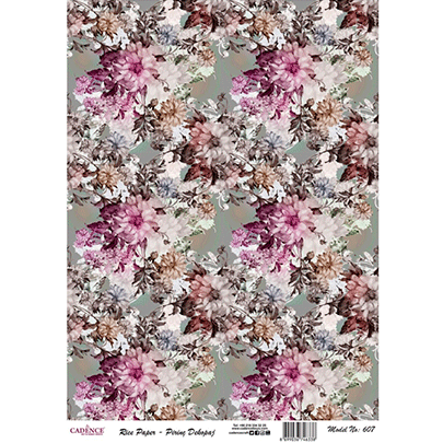 №607 декупажних карта на рисовому папері Cadence Rice Paper Decoupage, А4