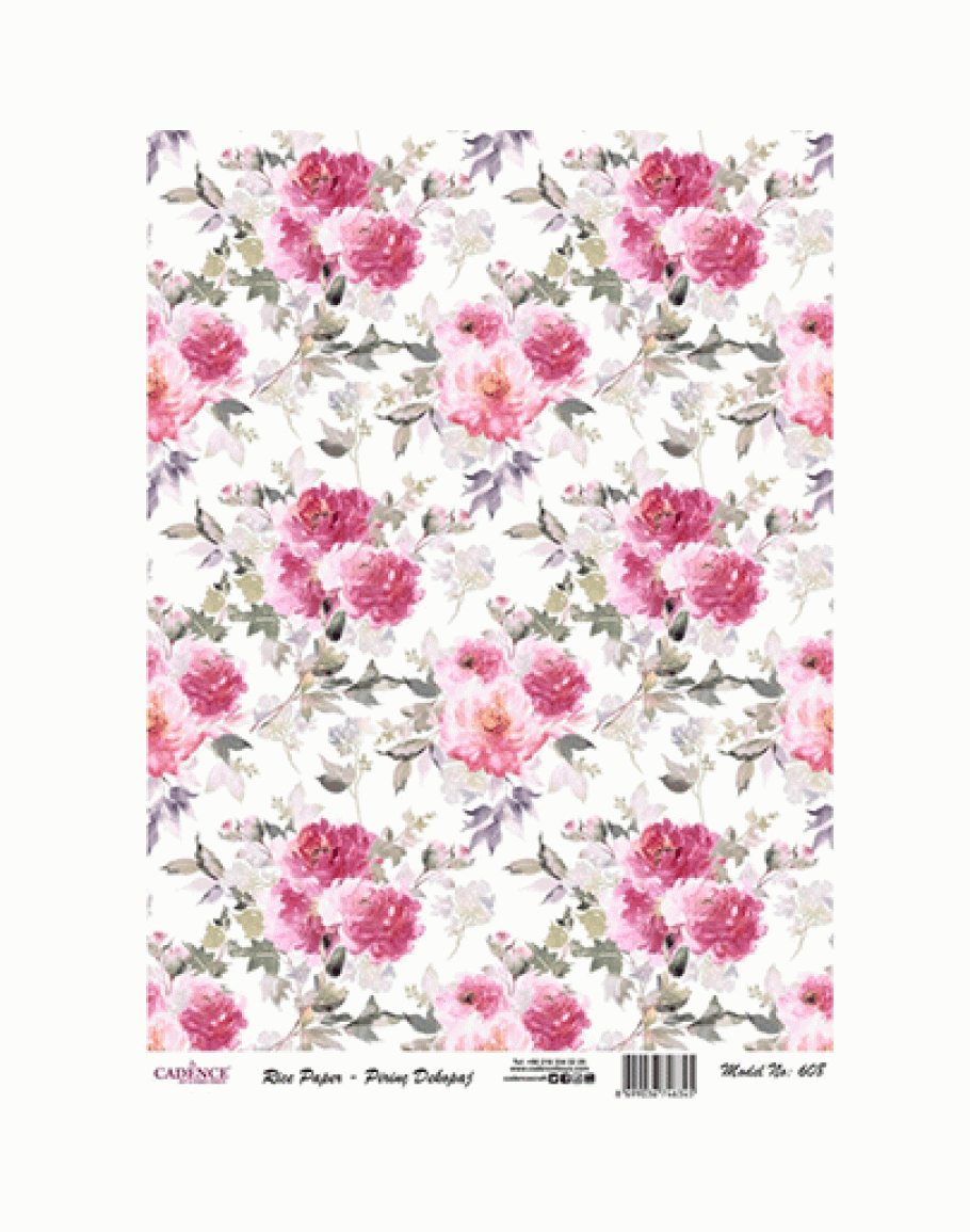 №608 декупажних карта на рисовому папері Cadence Rice Paper Decoupage, А4