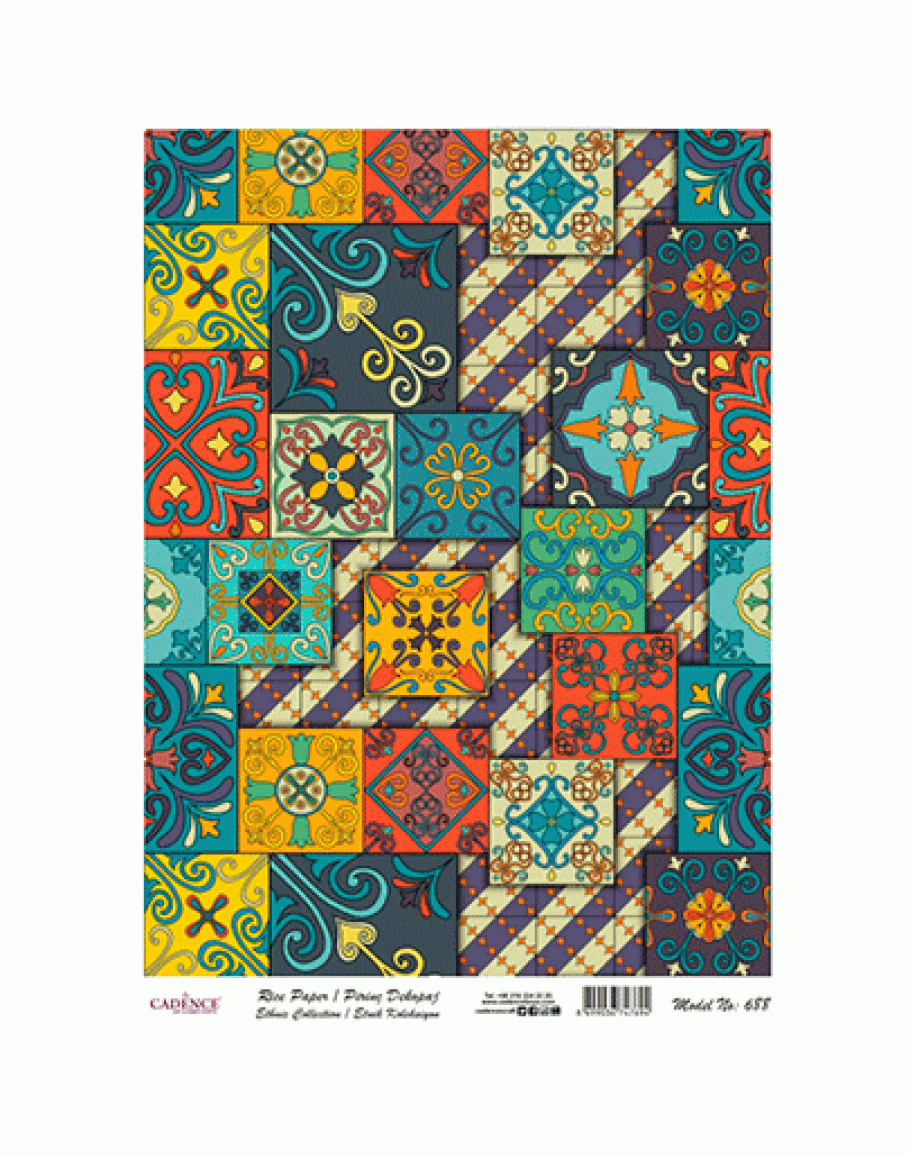 №688 декупажних карта на рисовому папері Cadence Rice Paper Decoupage, А4