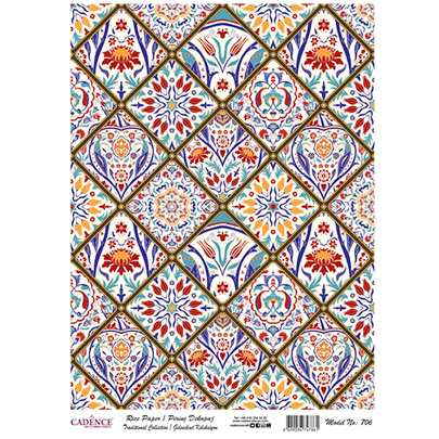 №706 декупажних карта на рисовому папері Cadence Rice Paper Decoupage, А4