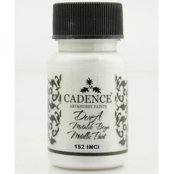 Акриловая краска металлик №152 Белый перламутровый 50 мл, Cadence Dora Metallic Paint